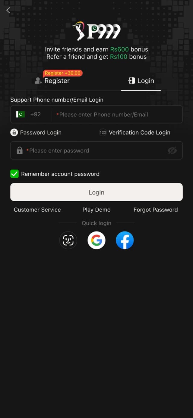 P999 Game Login To Account