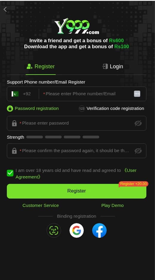 Y999 Game - How to download and register